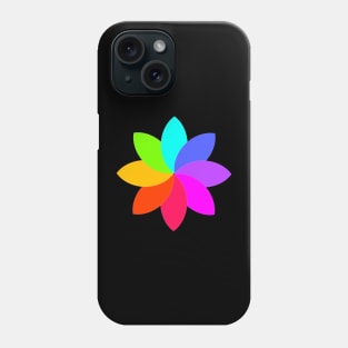 Rainbow-flower - flower - flora - graphic Phone Case