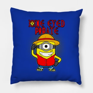 Funny Cute One Eyed Pirate Cartoon Parody For Anime Manga Lovers Pillow