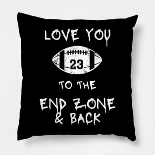 Football Mom Love You To The End Zone & Back Pillow