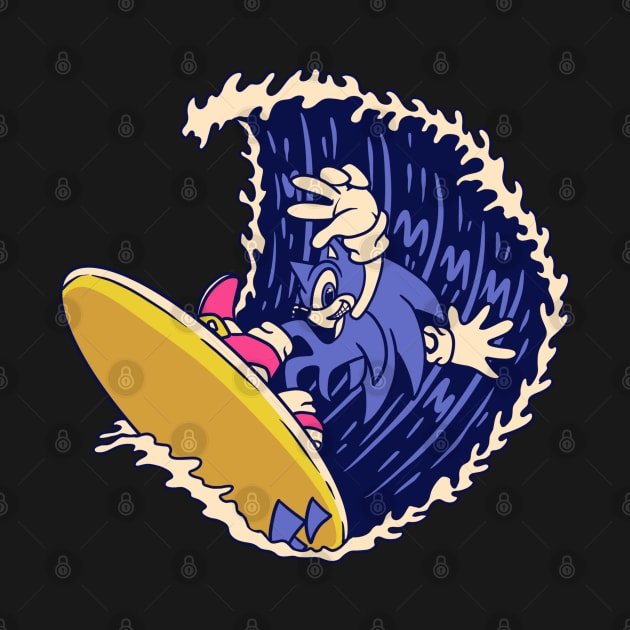 Sonic the Hedgehog Surfing by iartdsgn