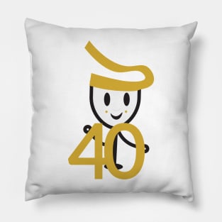 40th Birthday Cute Wine Glass Pillow