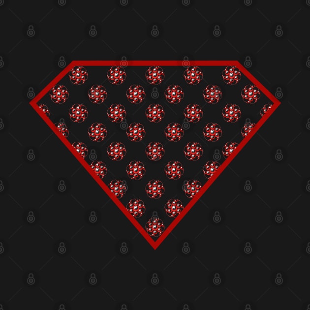 Yin Yang Diamond Design - Red Color with a Ball Effect Pattern by The Black Panther