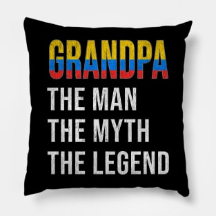 Grand Father Colombian Grandpa The Man The Myth The Legend - Gift for Colombian Dad With Roots From  Colombia Pillow