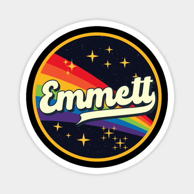 Emmett // Rainbow In Space Vintage Style Magnet by LMW Art