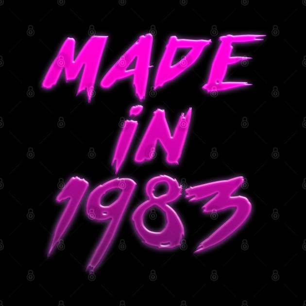 Made In 1983 //// Retro Birthday Design by DankFutura