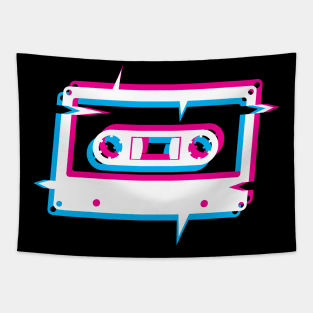 Glitch Cassette Tape Tapestry