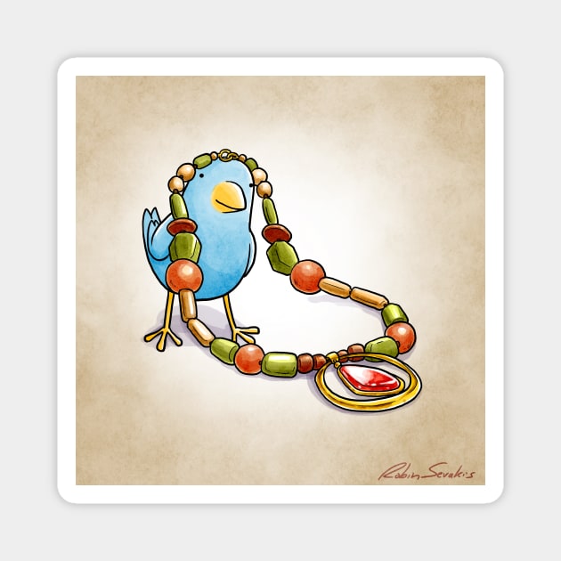 Fashion Bird - Necklace Magnet by JadedSketch