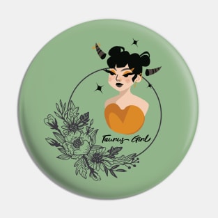 Taurus Girl Pin