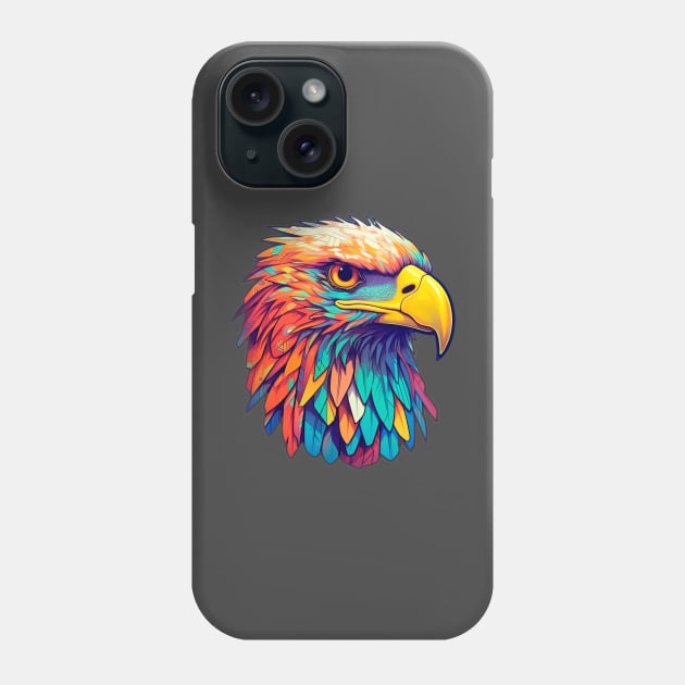 colored eagle Phone Case by NirckStore