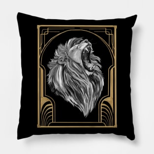 Deco Art 20's Roaring Lion Pillow