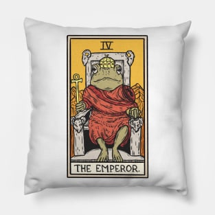 The Emperor Toad Tarot Pillow