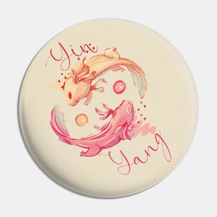 Yin Yang Axolotl Pin