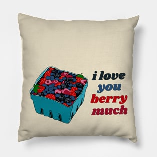 I Love You Berry Much Pillow