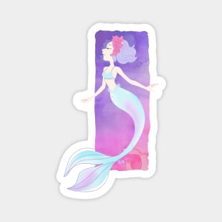 Mermaid Splash in Pearlescent Pinks Magnet