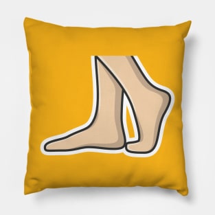 Human Feet Sticker vector illustration. People fashion icon concept. Human foot for medical health care sticker vector design with shadow. Pillow