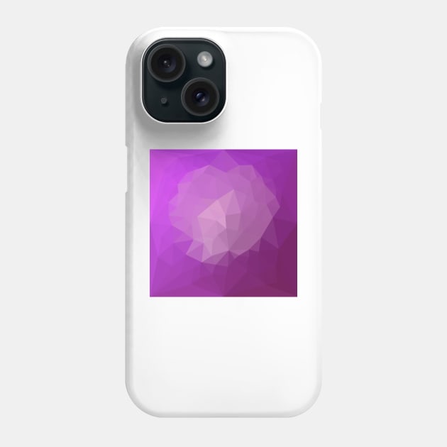 Eminence Violet Abstract Low Polygon Background Phone Case by retrovectors