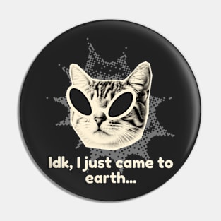 IDK, I Just Came to Earth - Alien Cat Pin