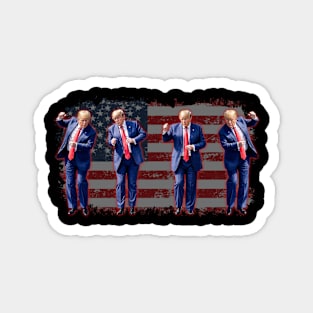 Trump Dance, Save America, Trump 2024, Trump 45 47, Funny Trump MAGA Magnet