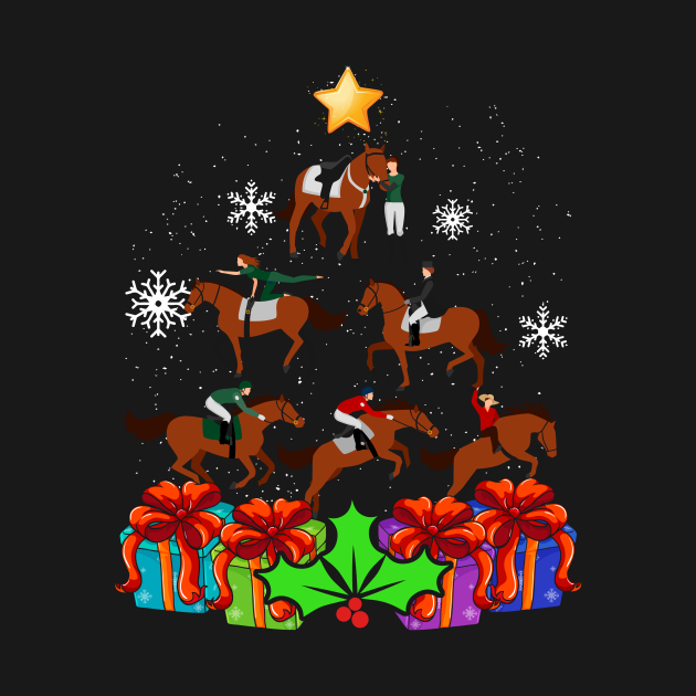 Discover Funny Horse Racing Christmas Tree Decor Gift Xmas Men Women - Horse Racing - T-Shirt