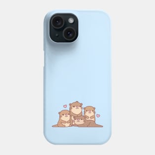 Cute Group Of Little Otters Phone Case