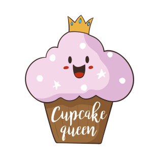 Cupcake Queen, Cute Cupcake With Crown T-Shirt