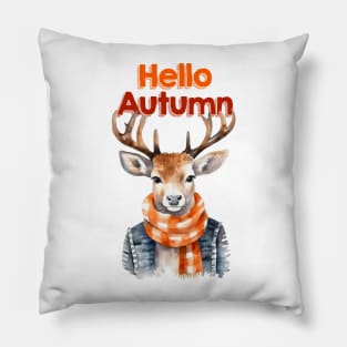 Watercolor Summer Deer Pillow