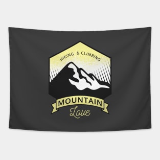 Hiking & Climbing Mountain Love Design Tapestry