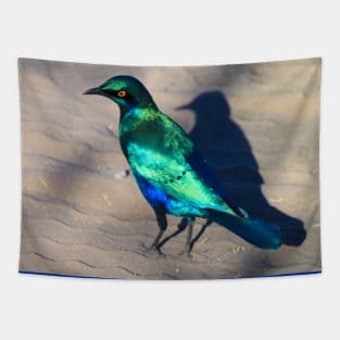 African Blue Starling Bird Tapestry