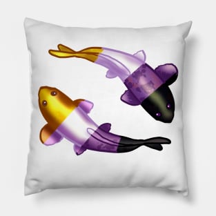 Nonbinary LGBTQ Koi Fish Pillow