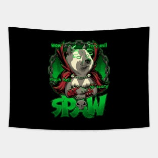 Spaw - Cute Funny Comic Dog from Hell Tapestry