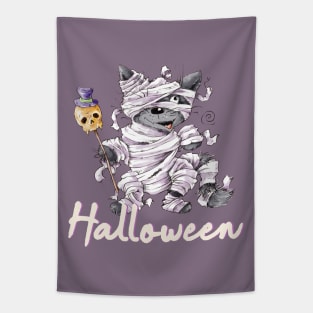 Halloween Funny Cat Tapestry