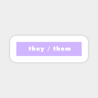 they / them - purple Magnet