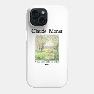 Woman seated under the willows Phone Case