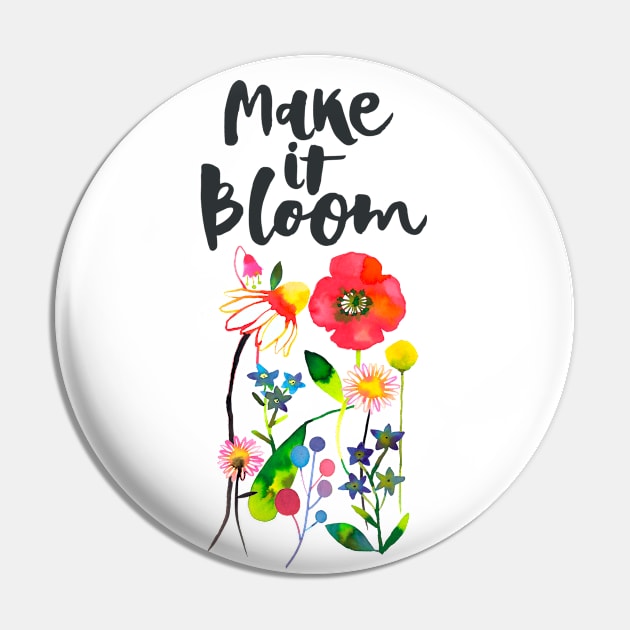 Happy Spring Flowers Pin by ninoladesign