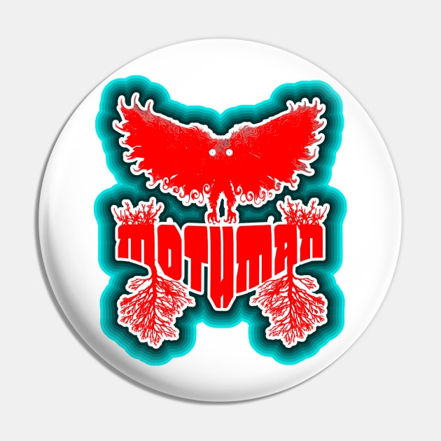 Mothman West Virginia Wing Humanoid Moth Retro Vintage Pin by National Cryptid Society