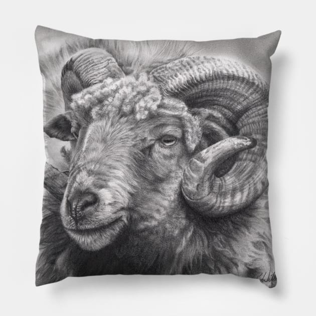 Aries Pillow by Mightyfineart