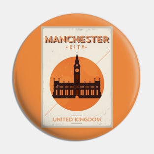 Manchester Poster Design Pin