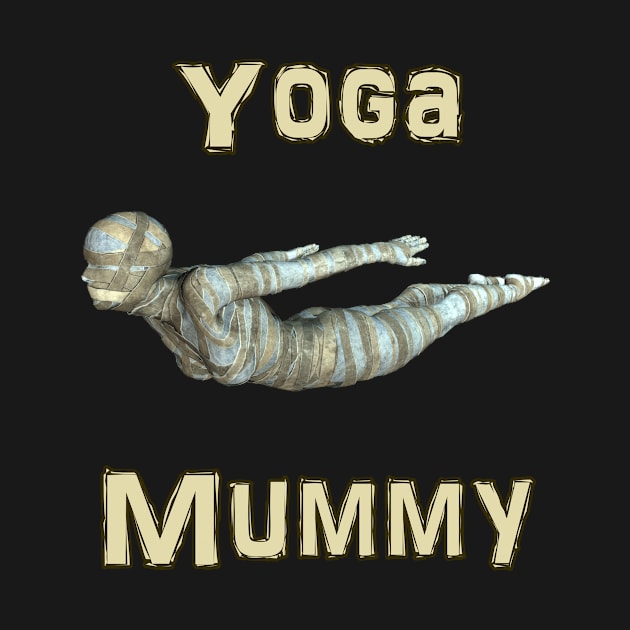 Yoga Mummy Locust Pose by Captain Peter Designs