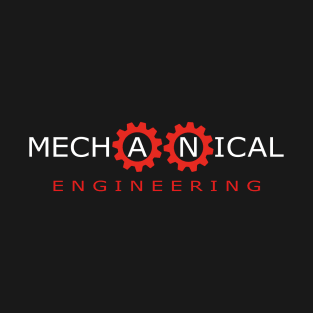 Mechanical engineering logo mechanics engineer text T-Shirt