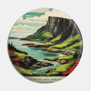 Newfoundland Canada Vintage Poster Tourism Pin