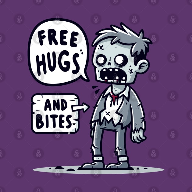 Free hugs and bites - Zombie by PrintSoulDesigns