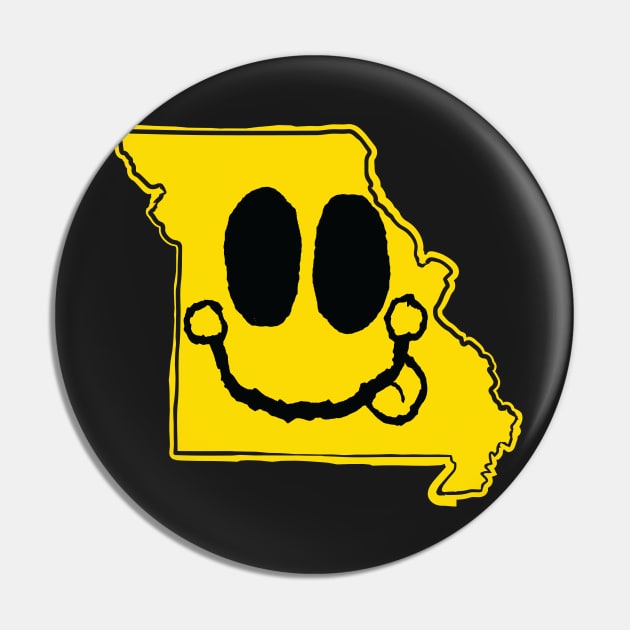 Missouri Happy Face with tongue sticking out Pin by pelagio