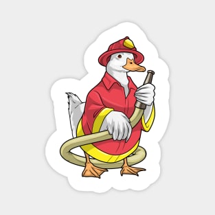 Duck Firefighter Fire hose Fire department Magnet