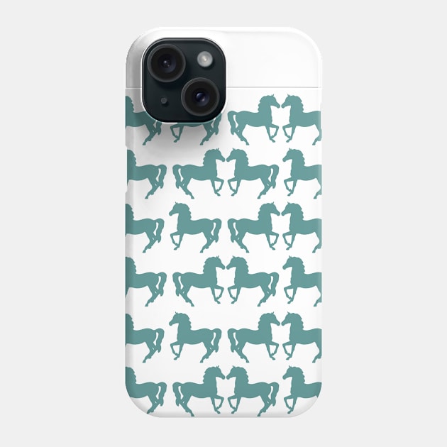 BLUE KISSING HORSES Pop Art Phone Case by BruceALMIGHTY Baker