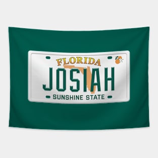 Josiah License Plate - FL Tapestry