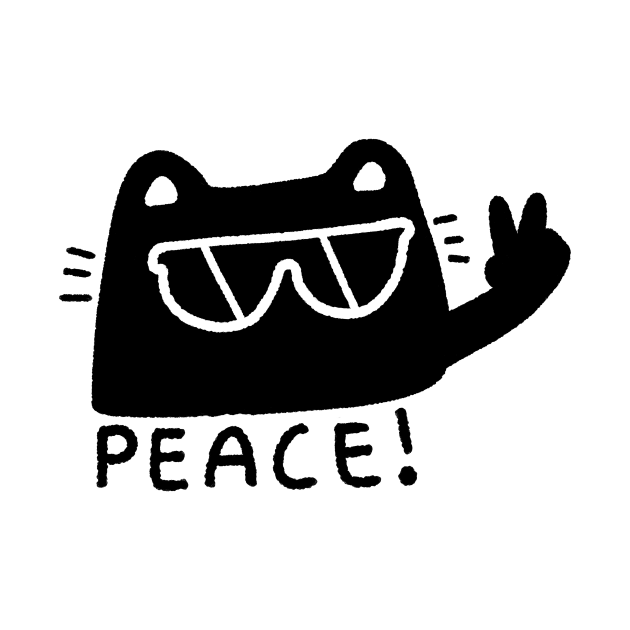 Cool peace cat with sunglasses by loulou-artifex