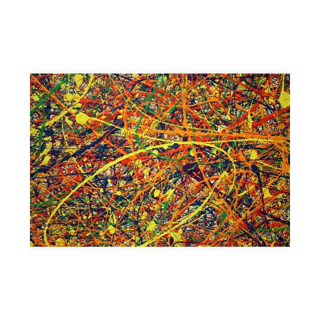 Jackson Pollock abstract art, colorful pattern, Jackson Pollock Design, by Linnystore