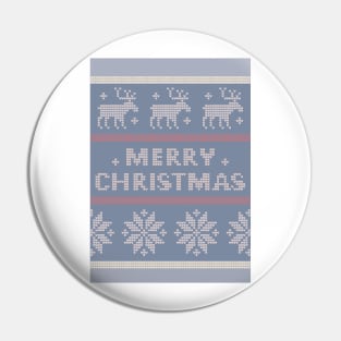 Merry Christmas Sweater Pattern Pin