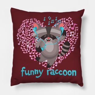 Funny Raccoon Pillow