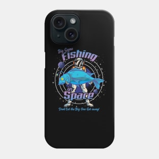 Funny Big Game Fishing in Space Design Phone Case